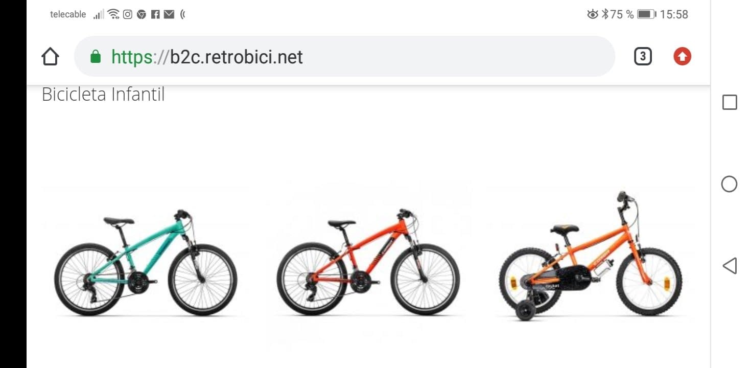 Bicicletas infantiles a un click